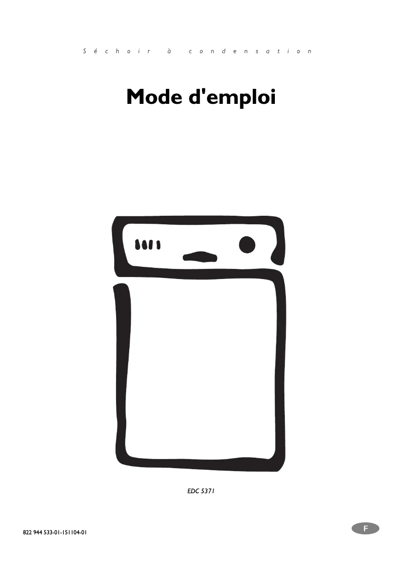 Page n°1 - Manuel utilisateur Electrolux EDC5371