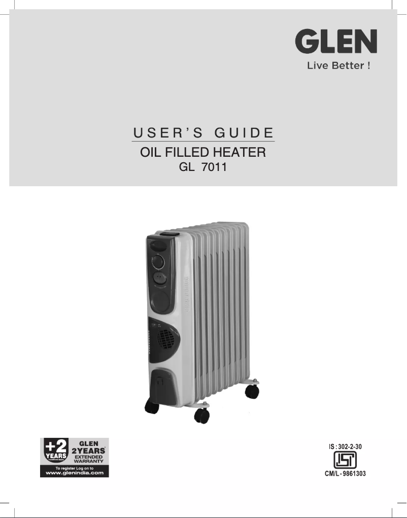 Page n°1 - Manuel utilisateur Glen GL 7011