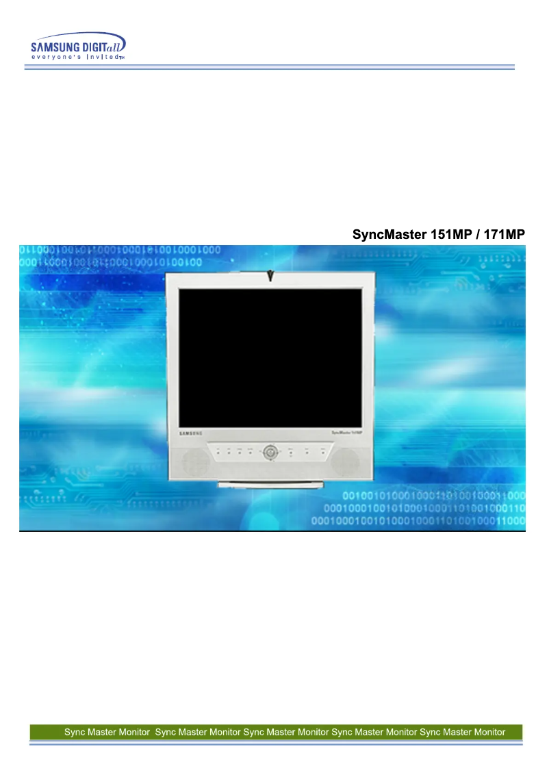 Image de la première page du manuel de l'appareil SyncMaster 151MP