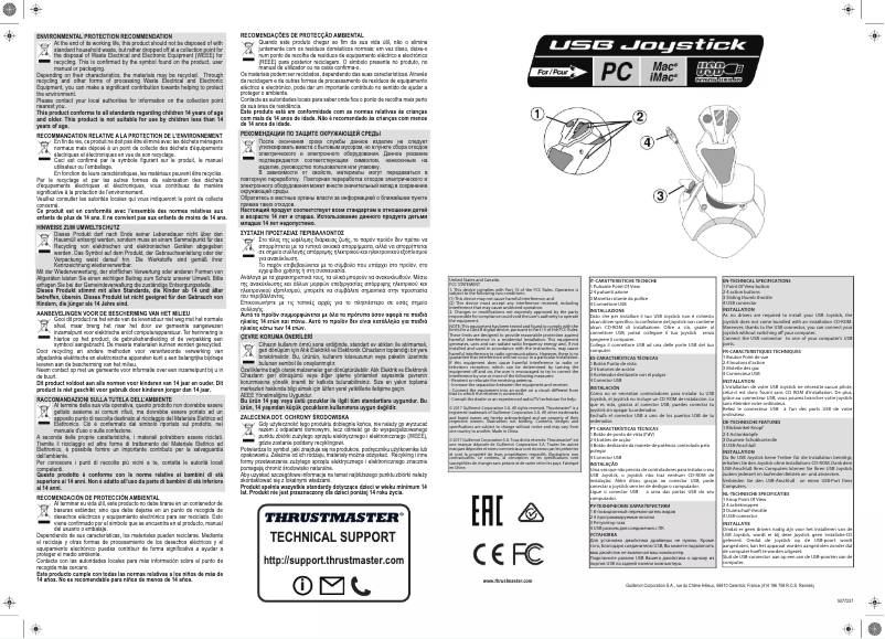 Image de la première page du manuel de l'appareil USB Joystick