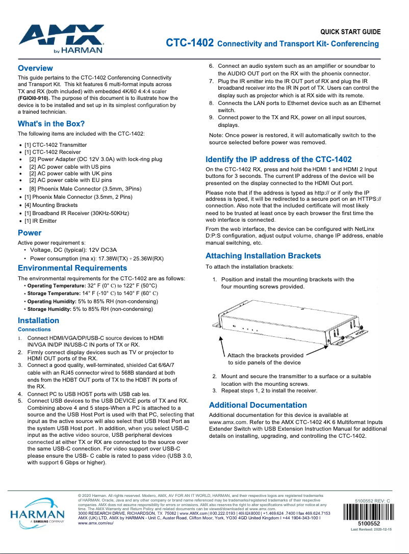 Image de la première page du manuel de l'appareil CTC-1402