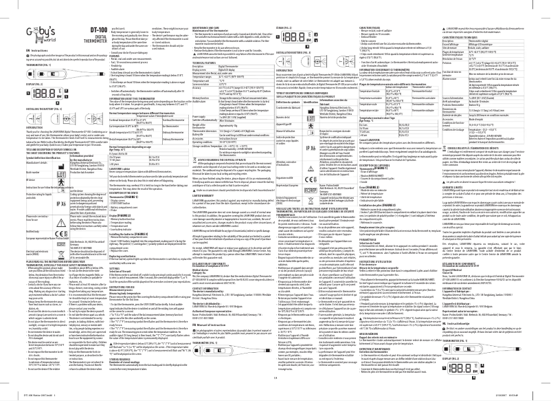 Página 1 del manual Manual de usuario Lanaform DT-100