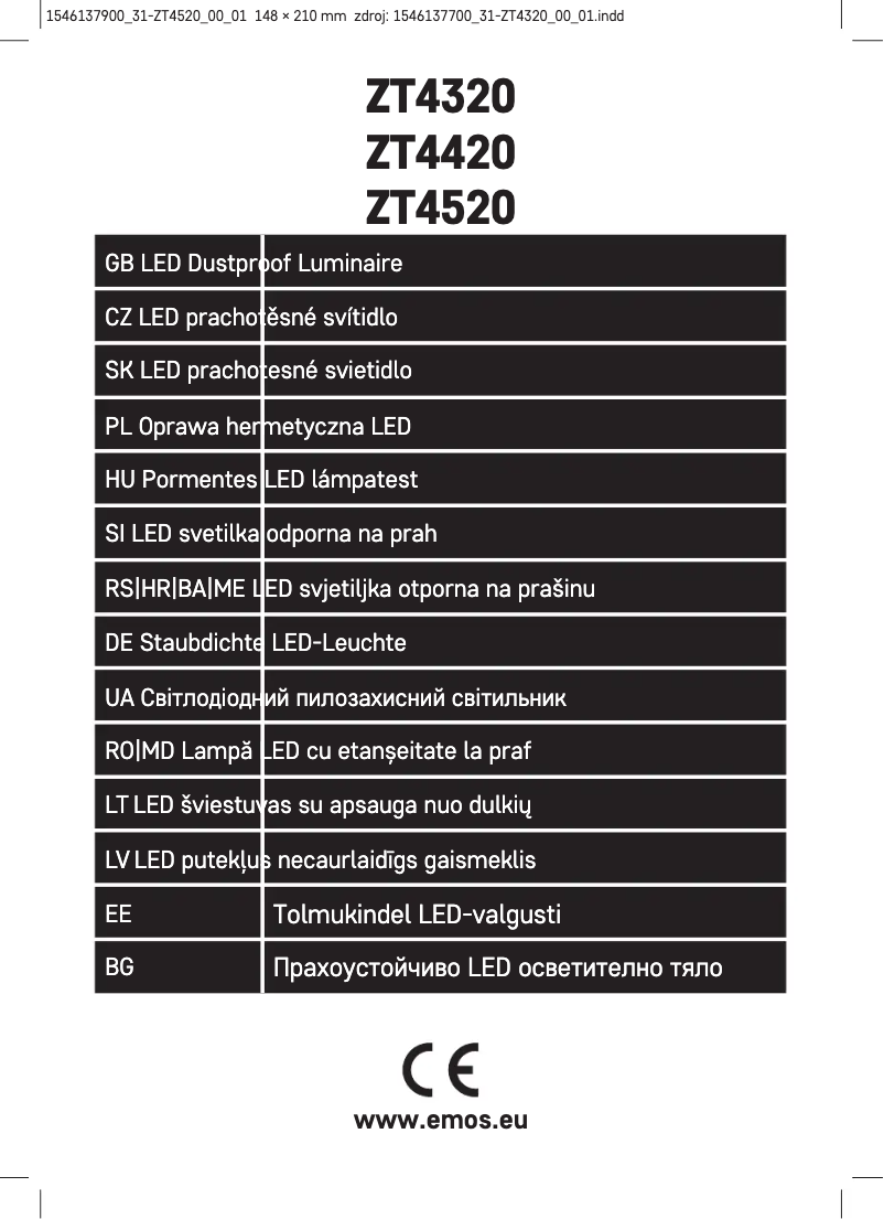 Page 1 de la notice Manuel utilisateur Emos ZT4520