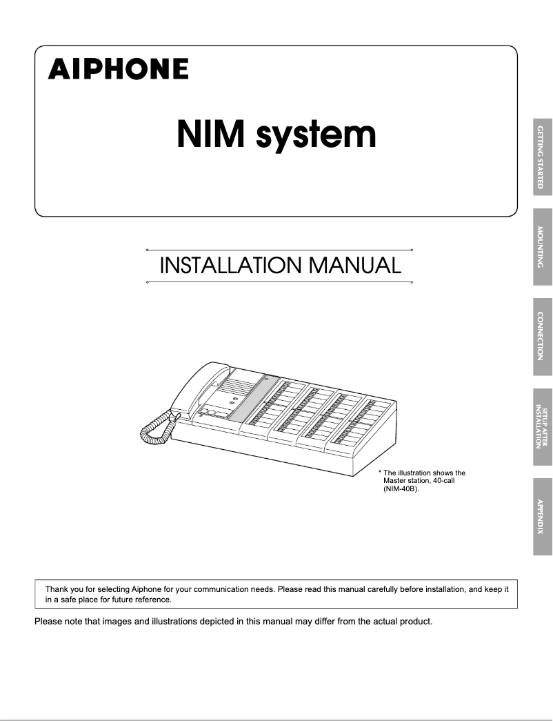 Image de la première page du manuel de l'appareil NI-BA