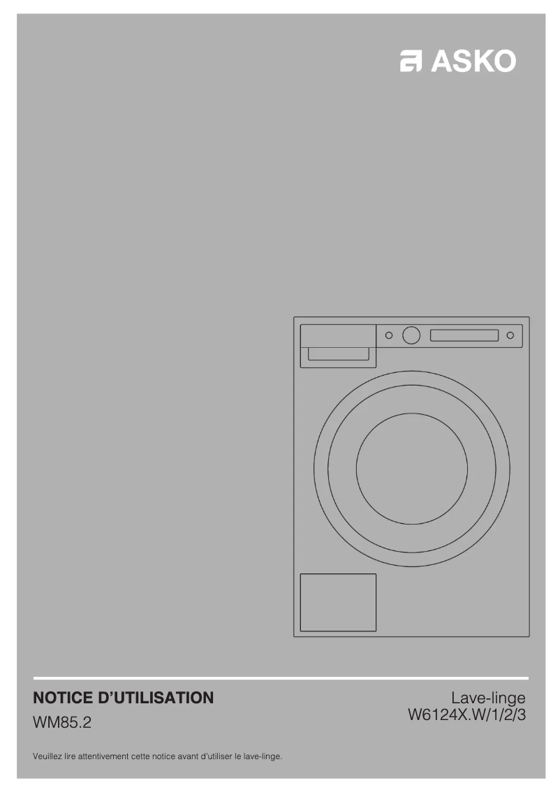 Page 1 de la notice Manuel utilisateur Asko W6124XW2