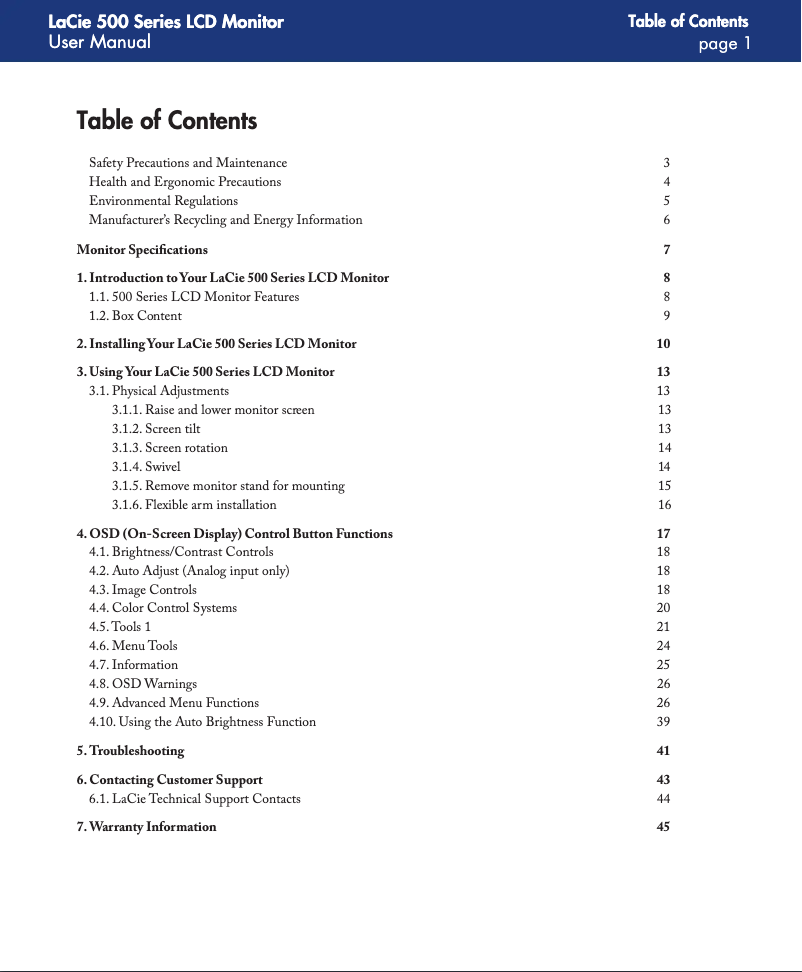 Página 1 del manual Manual de usuario LaCie 526