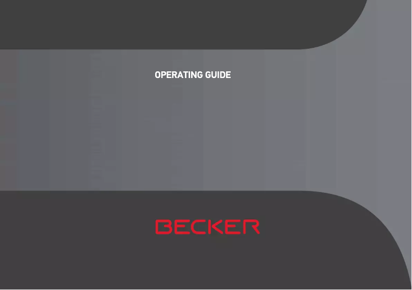 Página 1 del manual Manual de usuario Becker Professional 50