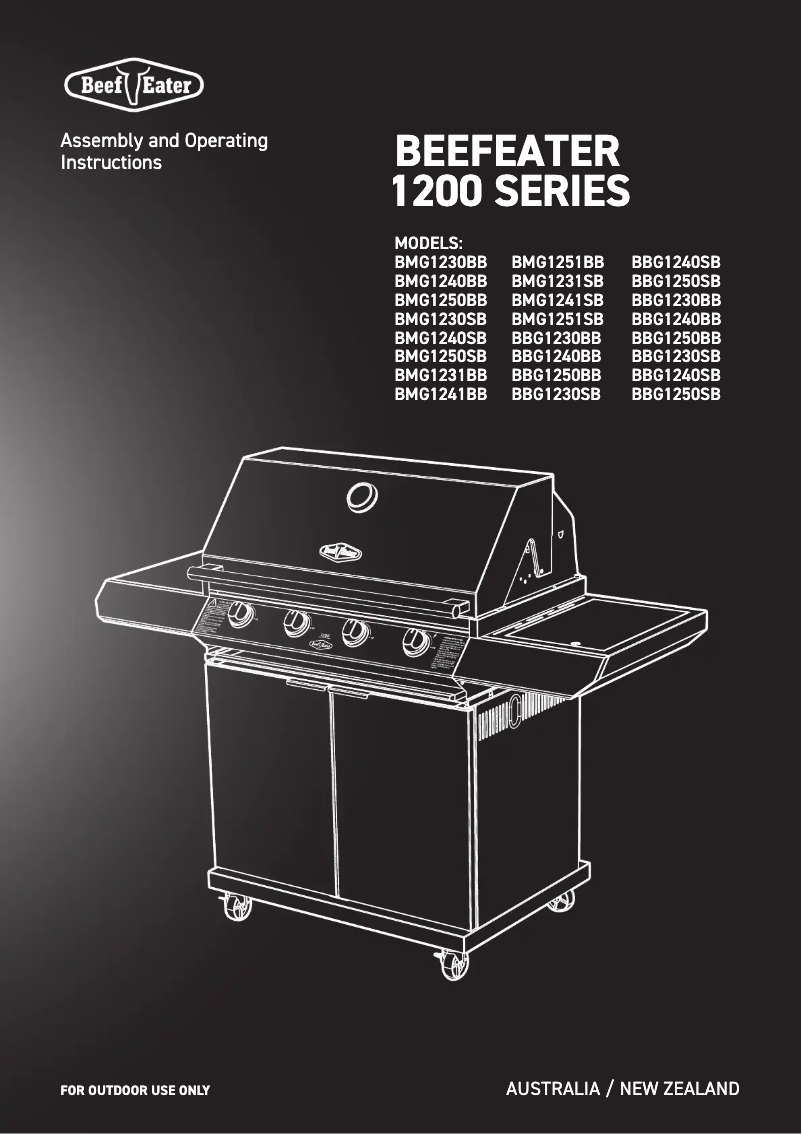 Page 1 de la notice Manuel utilisateur BeefEater 1200 Series BMG1240BB