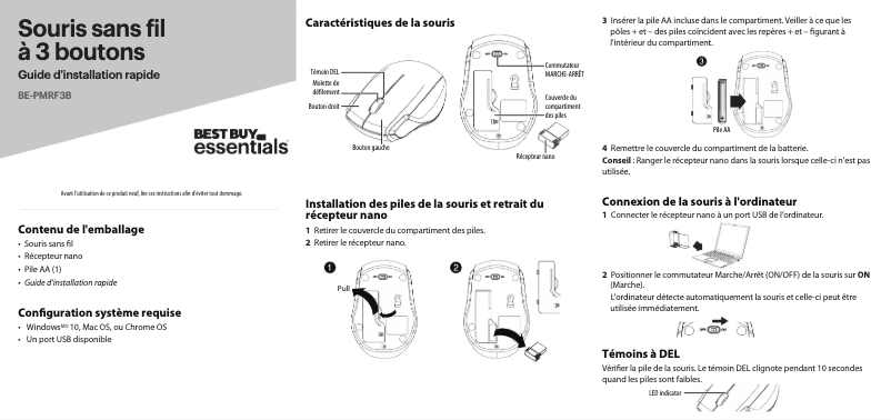 Page n°1 - Manuel utilisateur Best Buy BE-PMRF3B