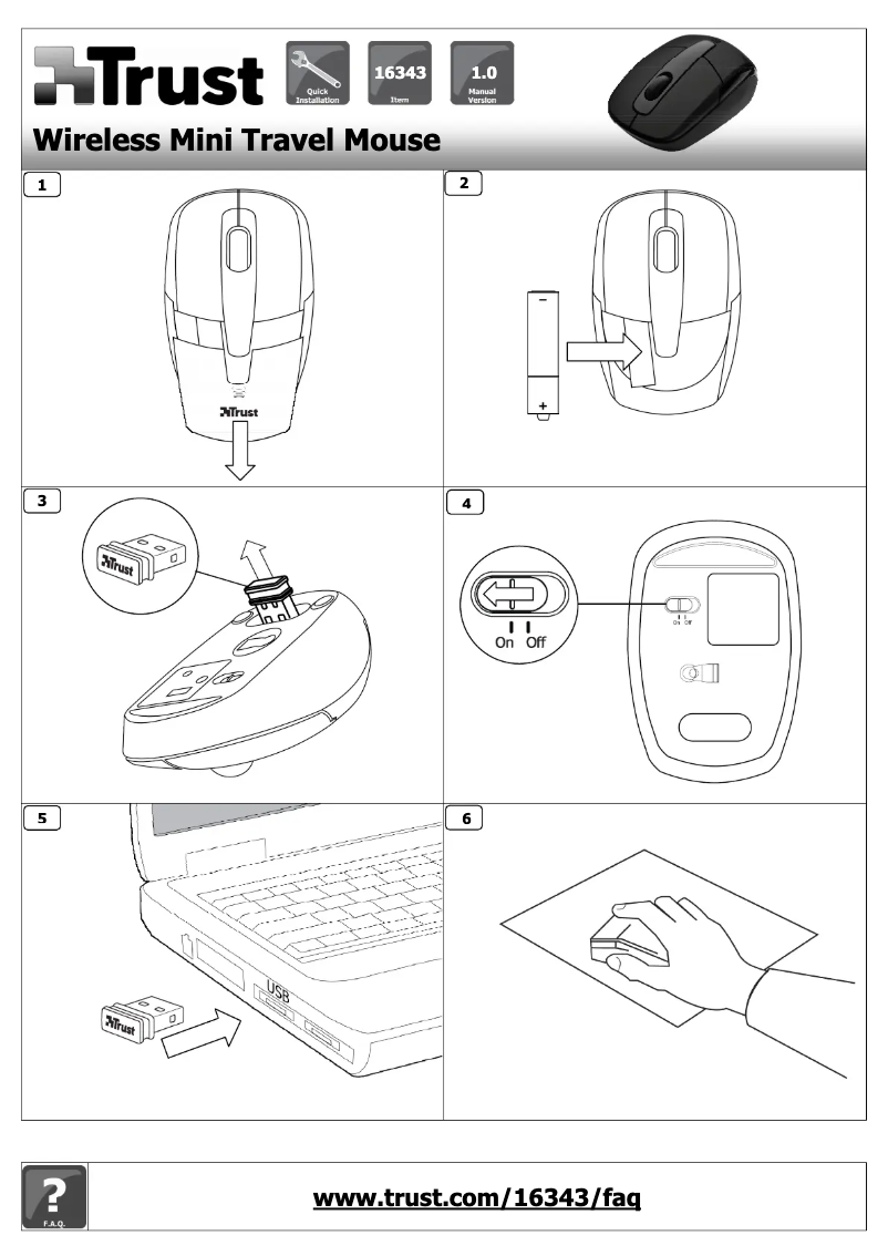 Image de la première page du manuel de l'appareil Wireless Mini Travel
