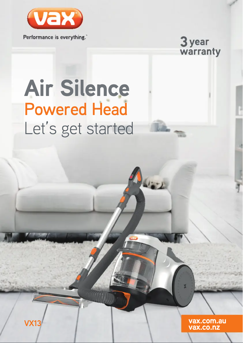 Page 1 de la notice Manuel utilisateur Vax Air Silence VX13