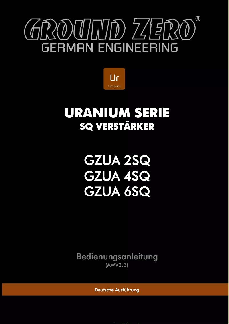 Imagen de la primera página del manual del dispositivo GZUA 4SQ