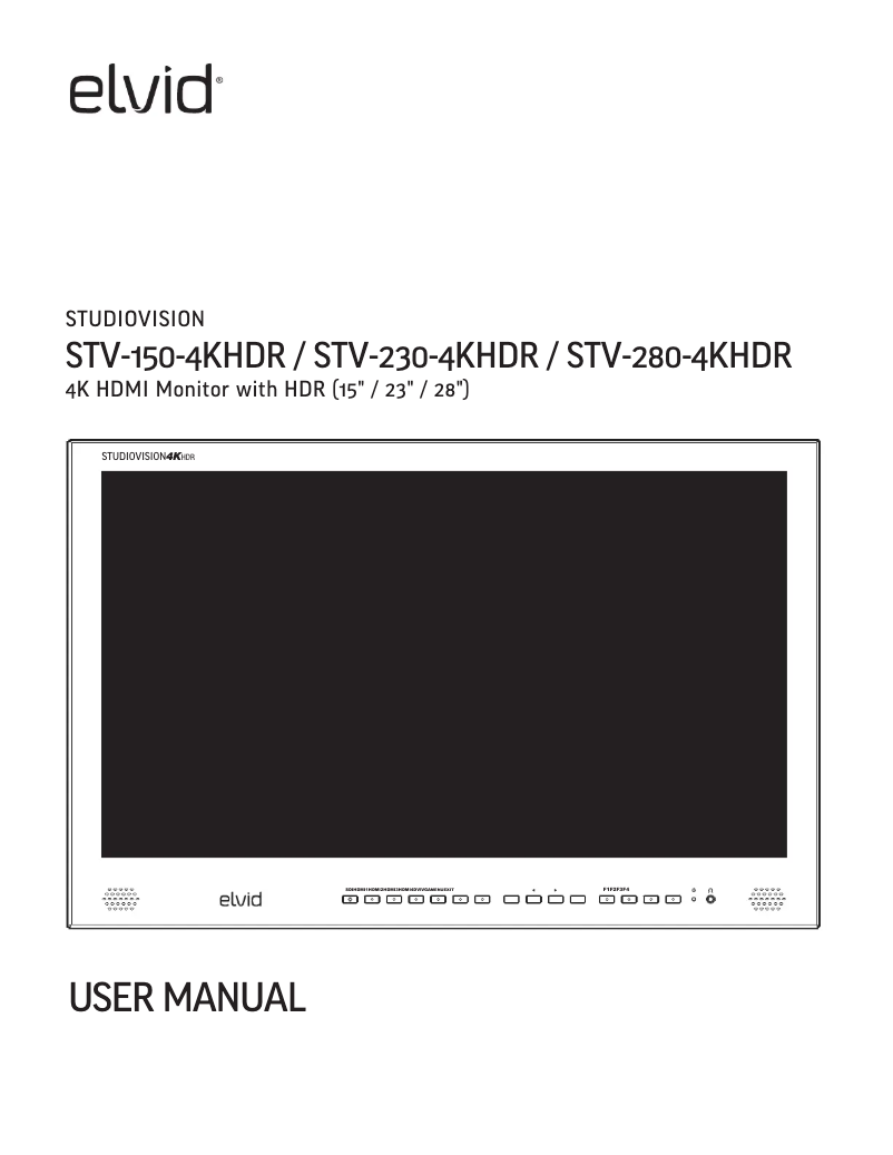 Page n°1 - Manuel utilisateur Elvid StudioVision STV-230-4KHDR