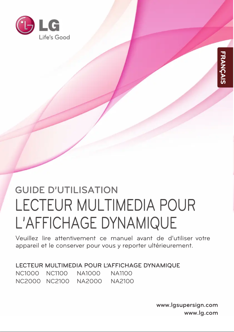 Page 1 de la notice Manuel utilisateur LG NC1100