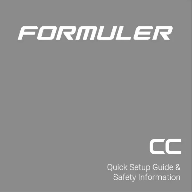 Page n°1 - Manuel utilisateur Formuler CC