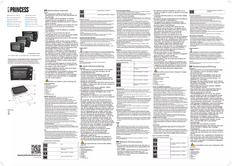 Page n°1 - Manuel utilisateur Princess 112756