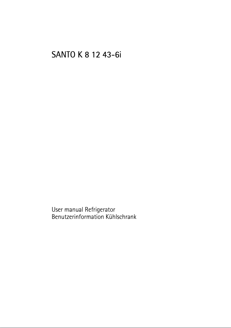 Page n°1 - Manuel utilisateur AEG SK81243-6I