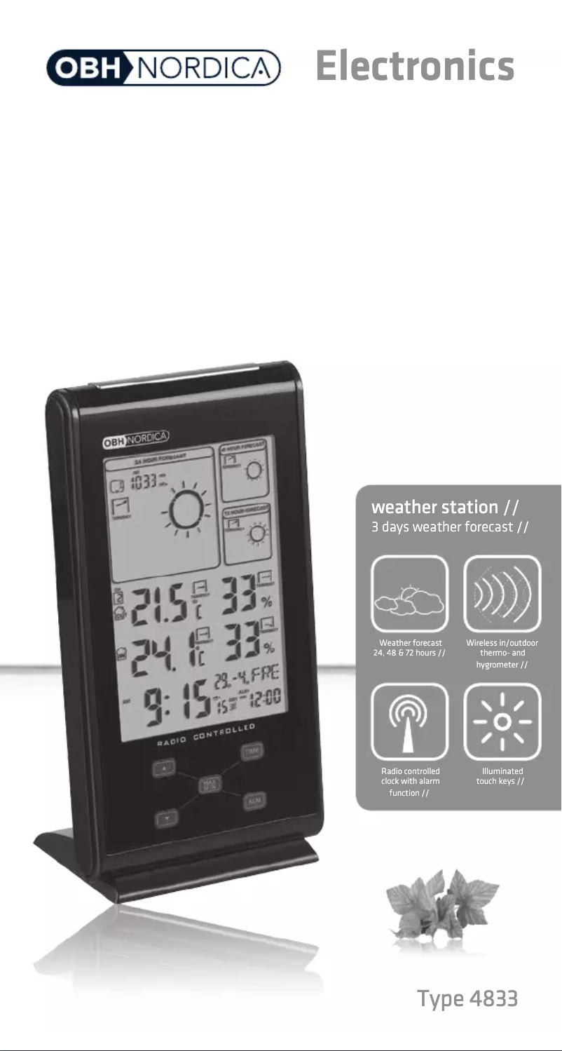 Page 1 de la notice Manuel utilisateur OBH Nordica Wireless 4833