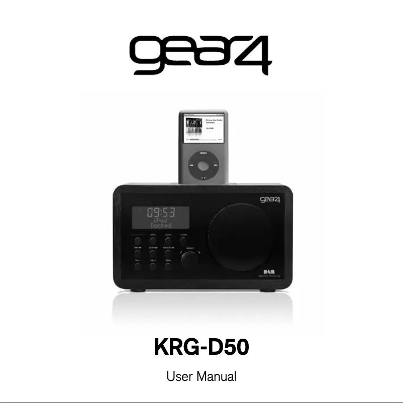 Página 1 del manual Manual de usuario Gear4 KRG-D50
