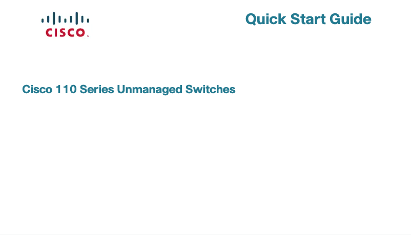 Page n°1 - Manuel utilisateur Cisco SG110D-08