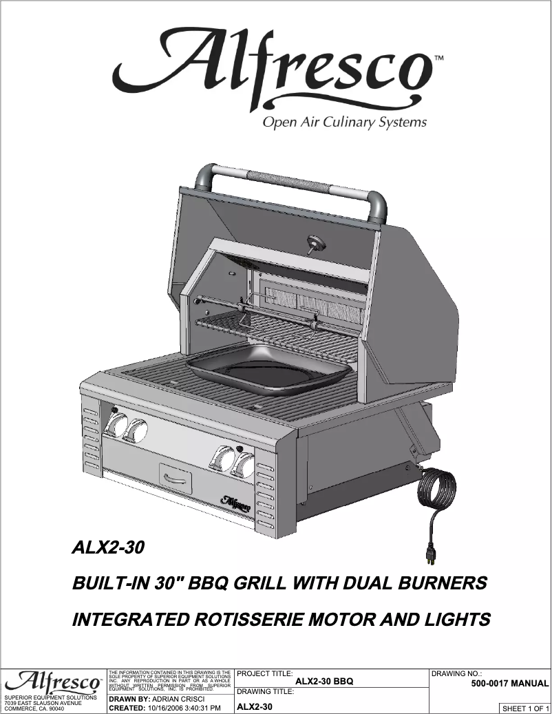 Page 1 de la notice Manuel utilisateur Alfresco ALX2-30IR