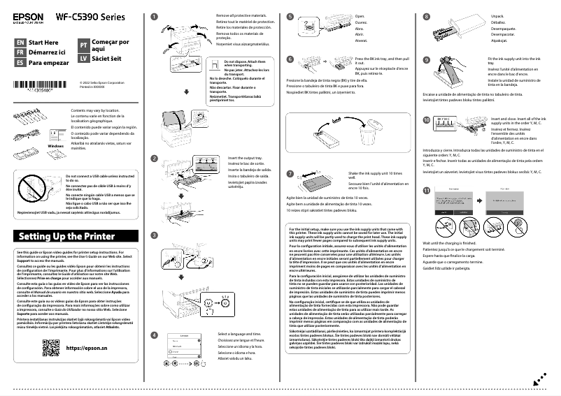 Image de la première page du manuel de l'appareil WorkForce Pro WF-C5390DW