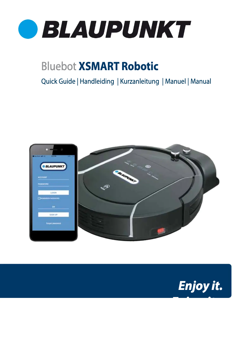 Page 1 de la notice Manuel utilisateur Blaupunkt Bluebot XSmart VCBB1XS