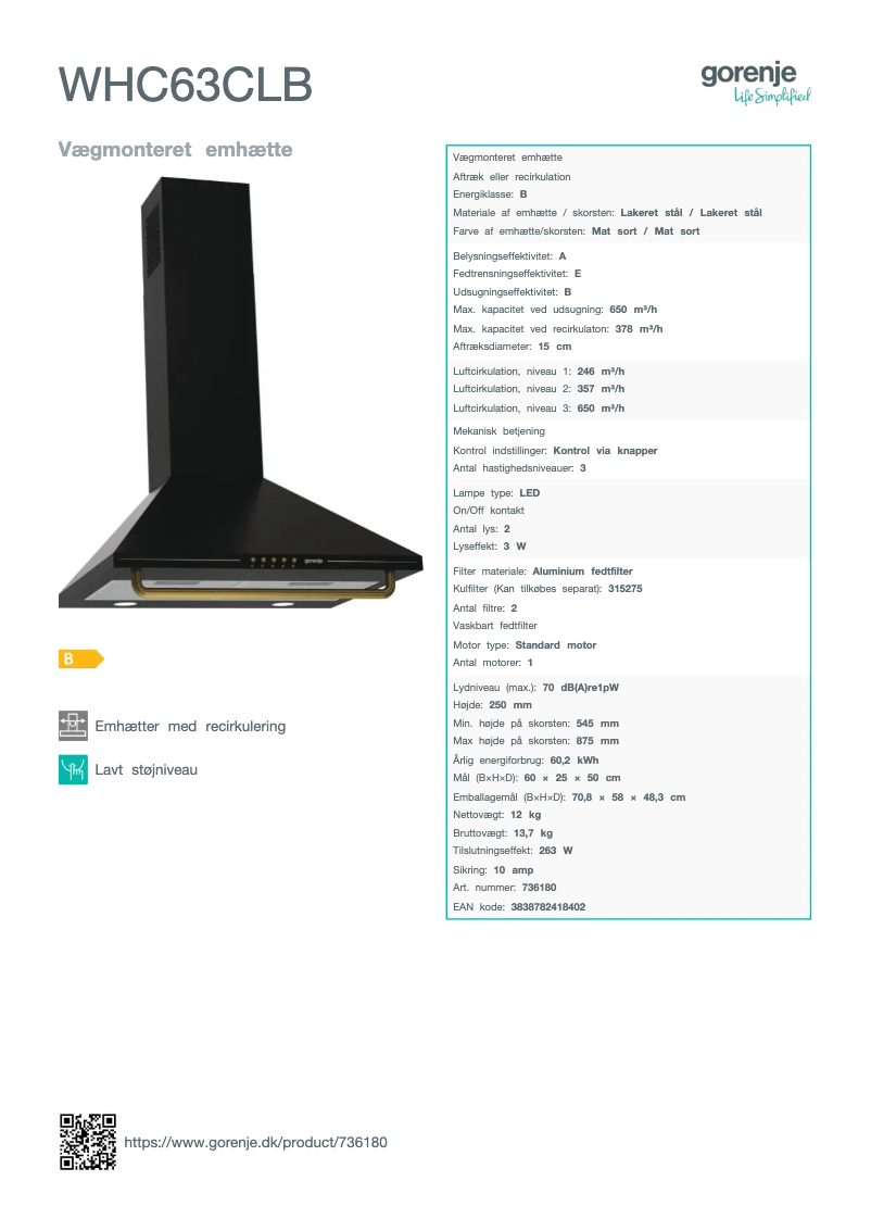 Image de la première page du manuel de l'appareil WHC63CLB