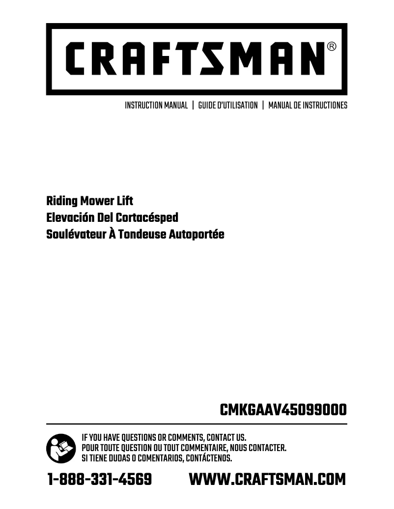 Page 1 de la notice Manuel utilisateur Craftsman CMKGAAV45099000