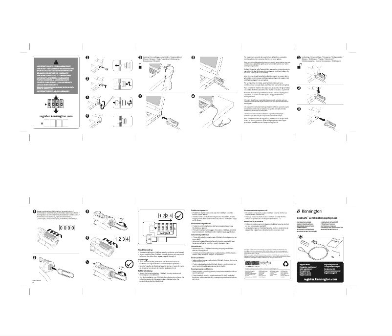 Image de la première page du manuel de l'appareil SafeDome Secure ClickSafe