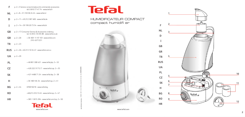 Page n°1 - Manuel utilisateur Tefal Baby Home Compact BH3392