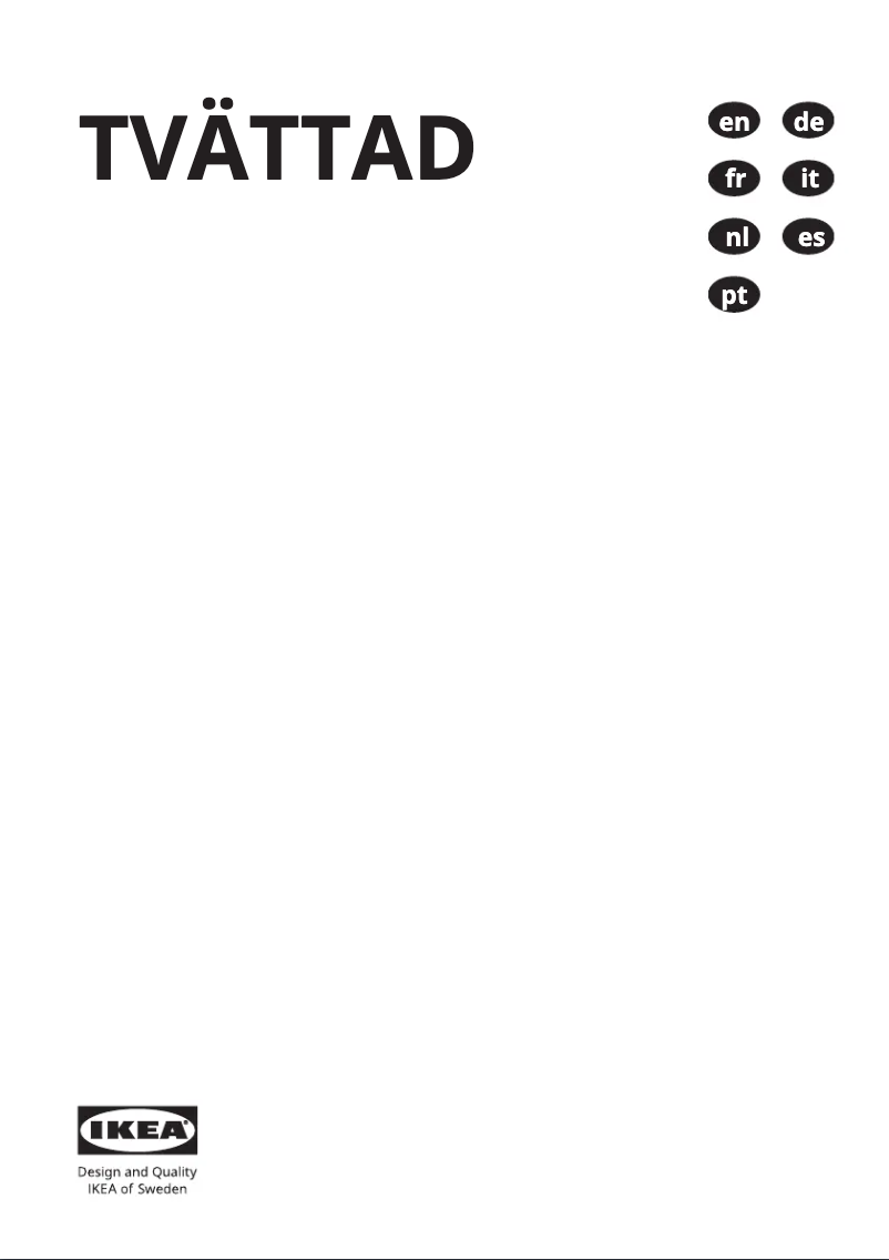 Page 1 de la notice Manuel utilisateur Ikea TVÄTTAD 205.788.11