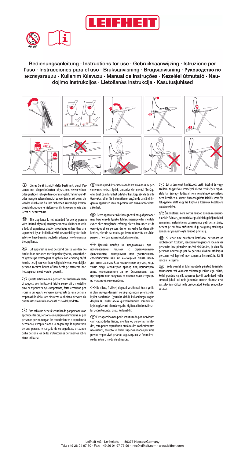 Page 1 de la notice Manuel utilisateur Leifheit Air Board L