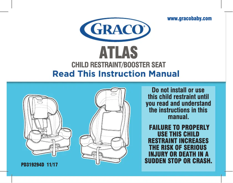 Page 1 of the manual User Manual Graco Atlas 65