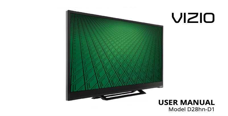 Page 1 de la notice Manuel utilisateur VIZIO D28HN-D1