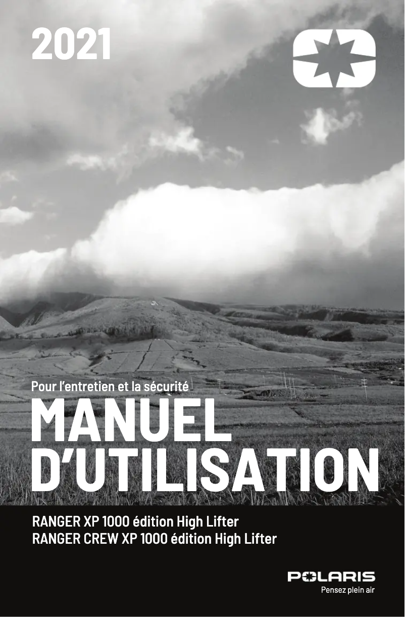 Page 1 de la notice Manuel utilisateur Polaris Ranger CREW XP 1000 High Lifter (2021)