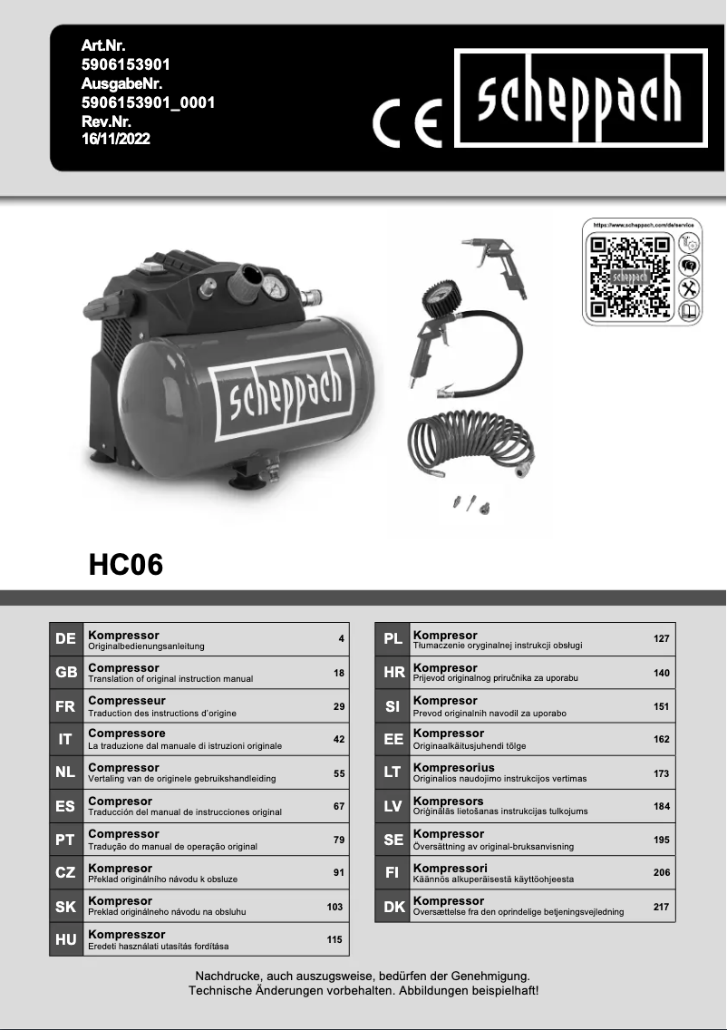Image de la première page du manuel de l'appareil HC06