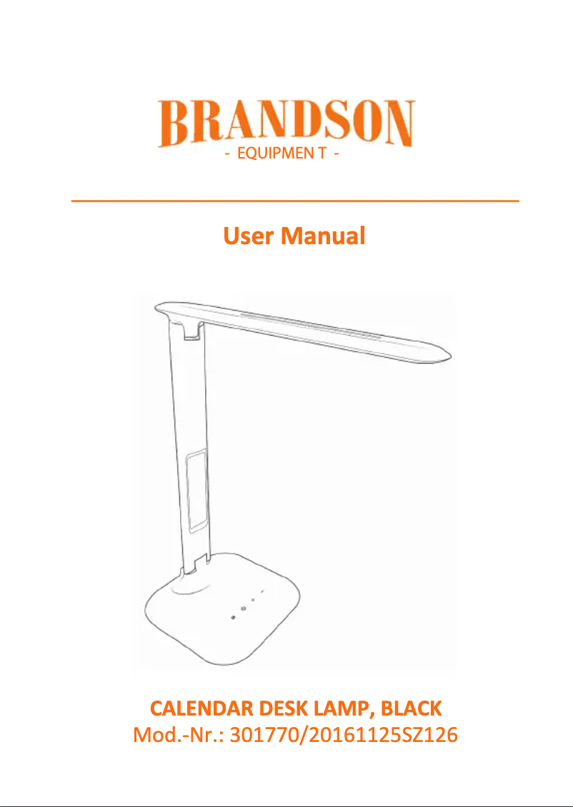 Page n°1 - Manuel utilisateur Brandson 301770