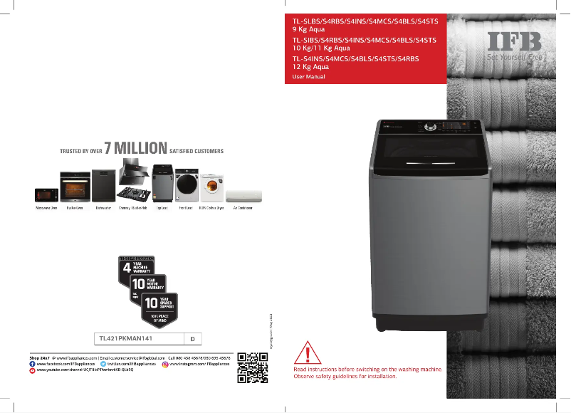 Page 1 de la notice Manuel utilisateur IFB TL-S4RBS