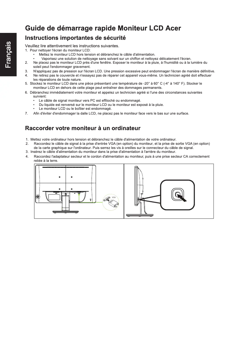 Página 1 del manual Manual de usuario Acer P167Q