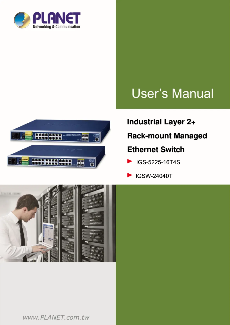 Page n°1 - Manuel utilisateur Planet IGSW-24040T