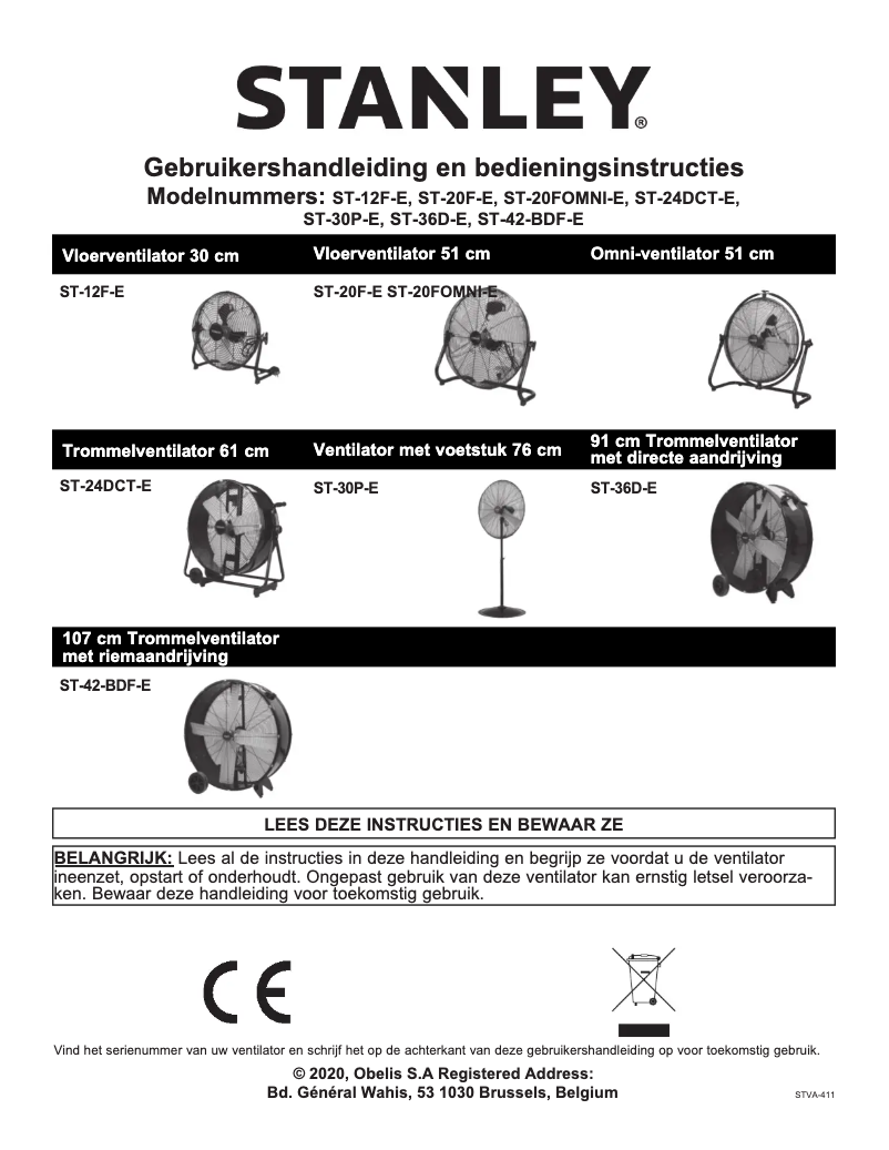 Page 1 de la notice Manuel utilisateur Stanley ST-36D-E