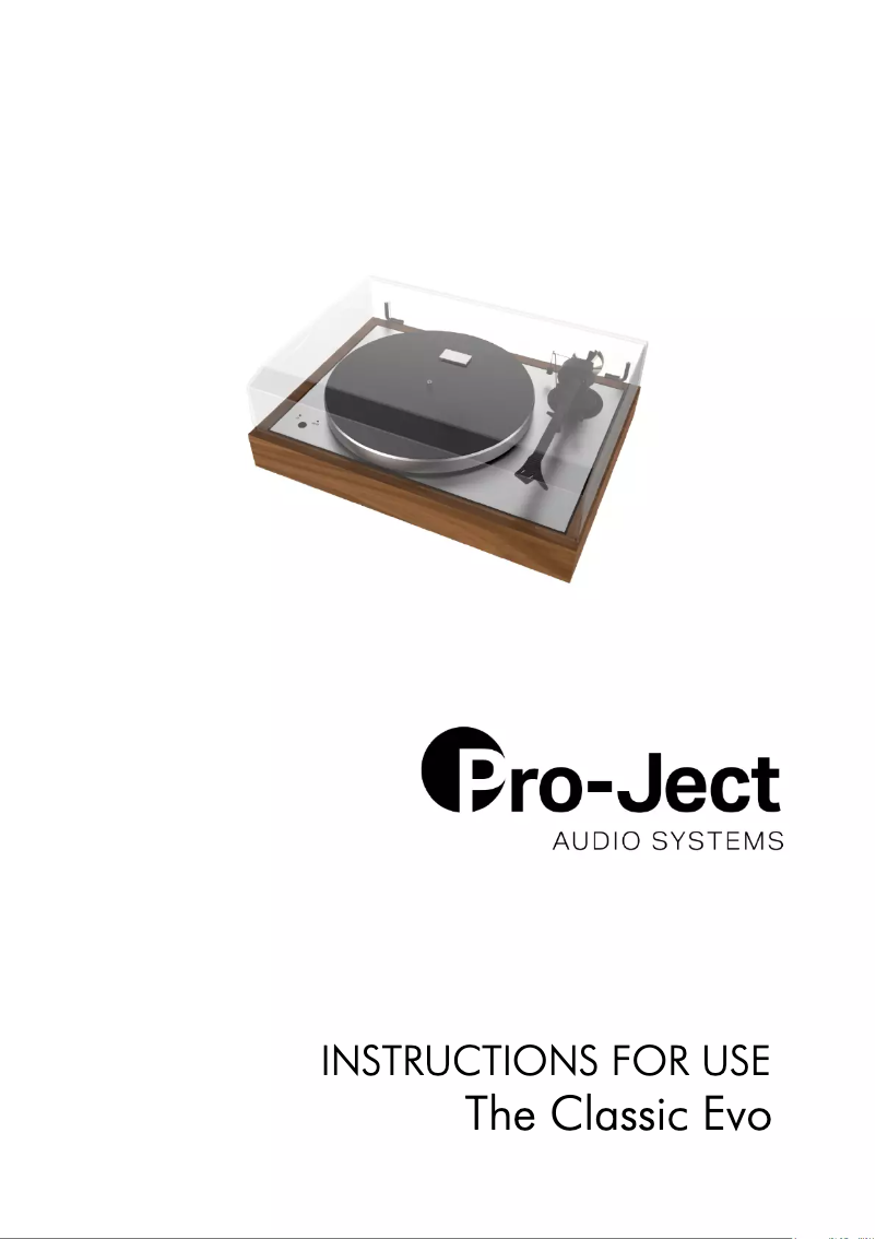 Page 1 de la notice Manuel utilisateur Pro-Ject The Classic Evo