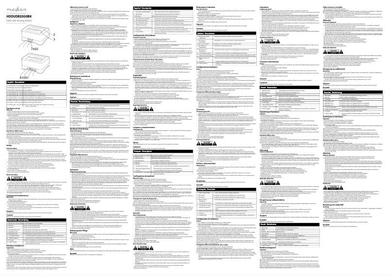 Page 1 de la notice Manuel utilisateur Nedis HDDUDB3300BK