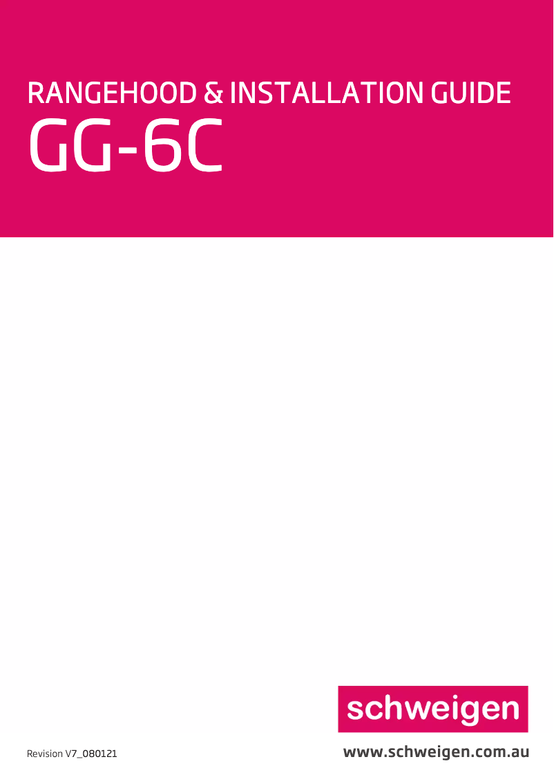 Page 1 de la notice Manuel utilisateur Schweigen GG-6C