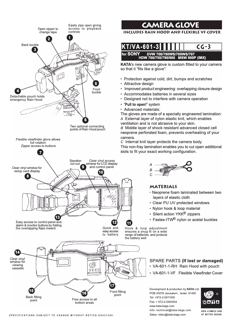 Page 1 de la notice Manuel utilisateur Kata CG-3