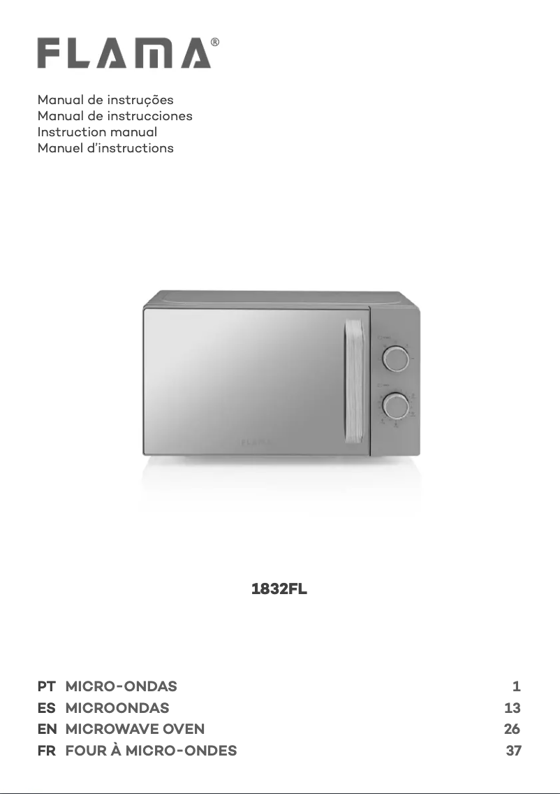 Page 1 de la notice Manuel utilisateur Flama 1832FL