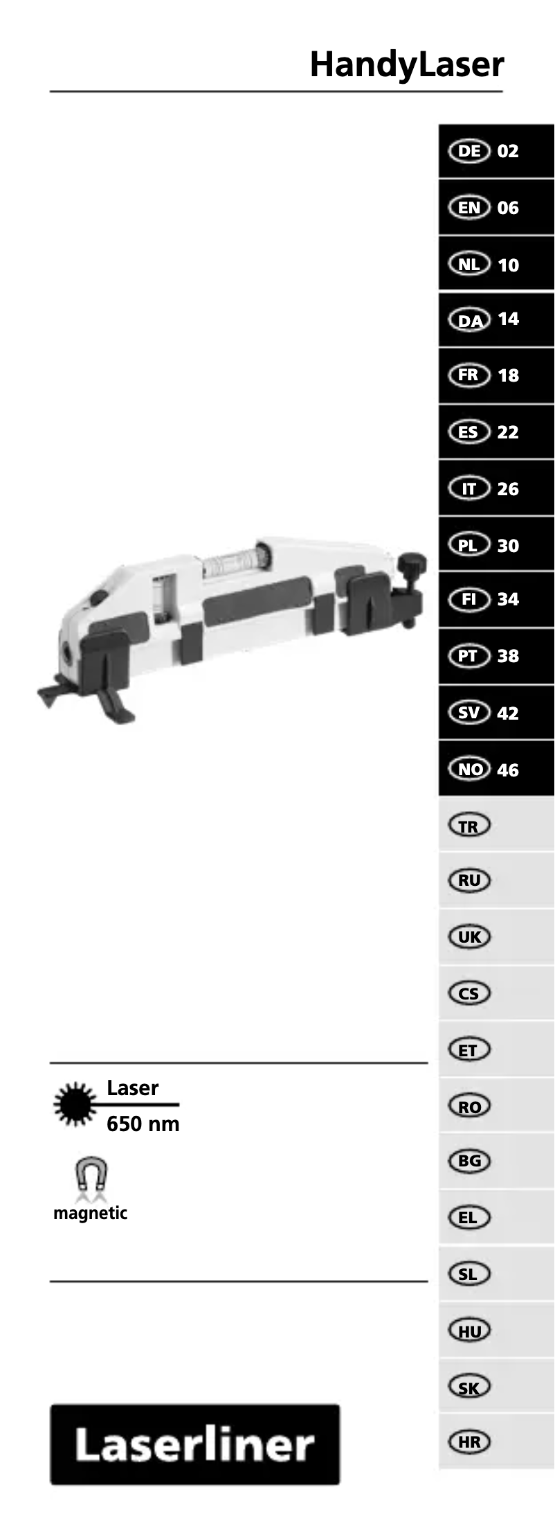 Image de la première page du manuel de l'appareil HandyLaser Compact