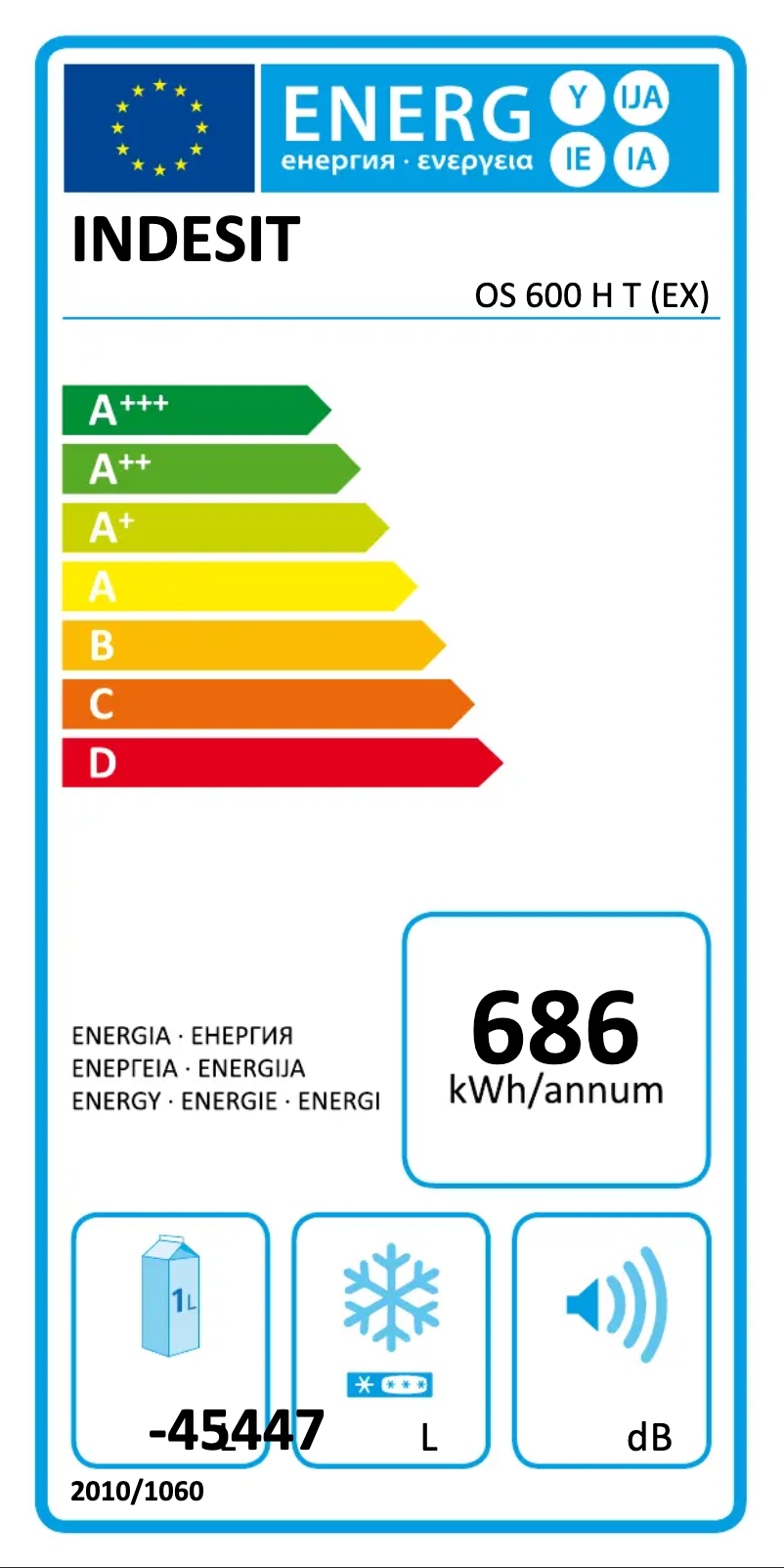 Page 1 de la notice Manuel utilisateur Indesit OS 600 H T (EX)