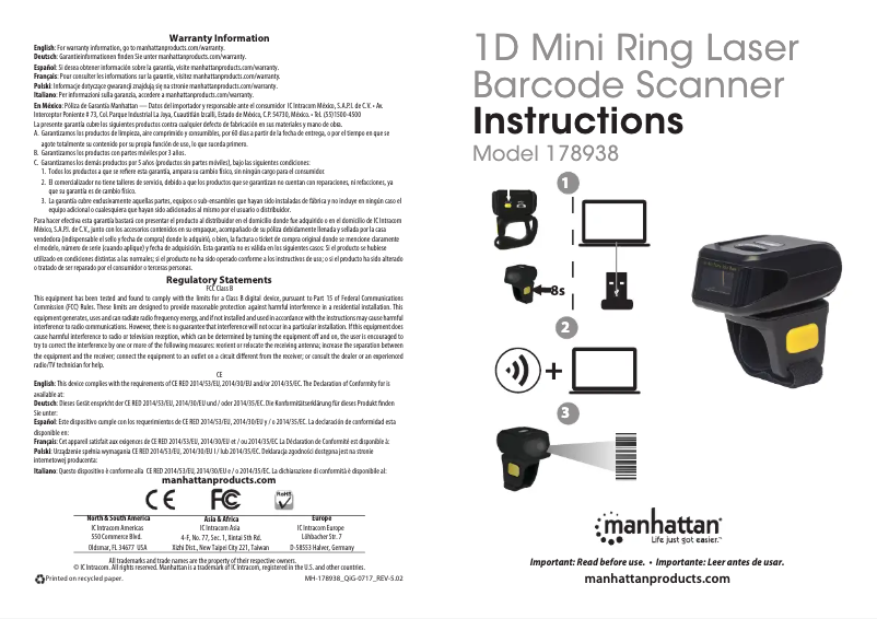 Image de la première page du manuel de l'appareil 178938